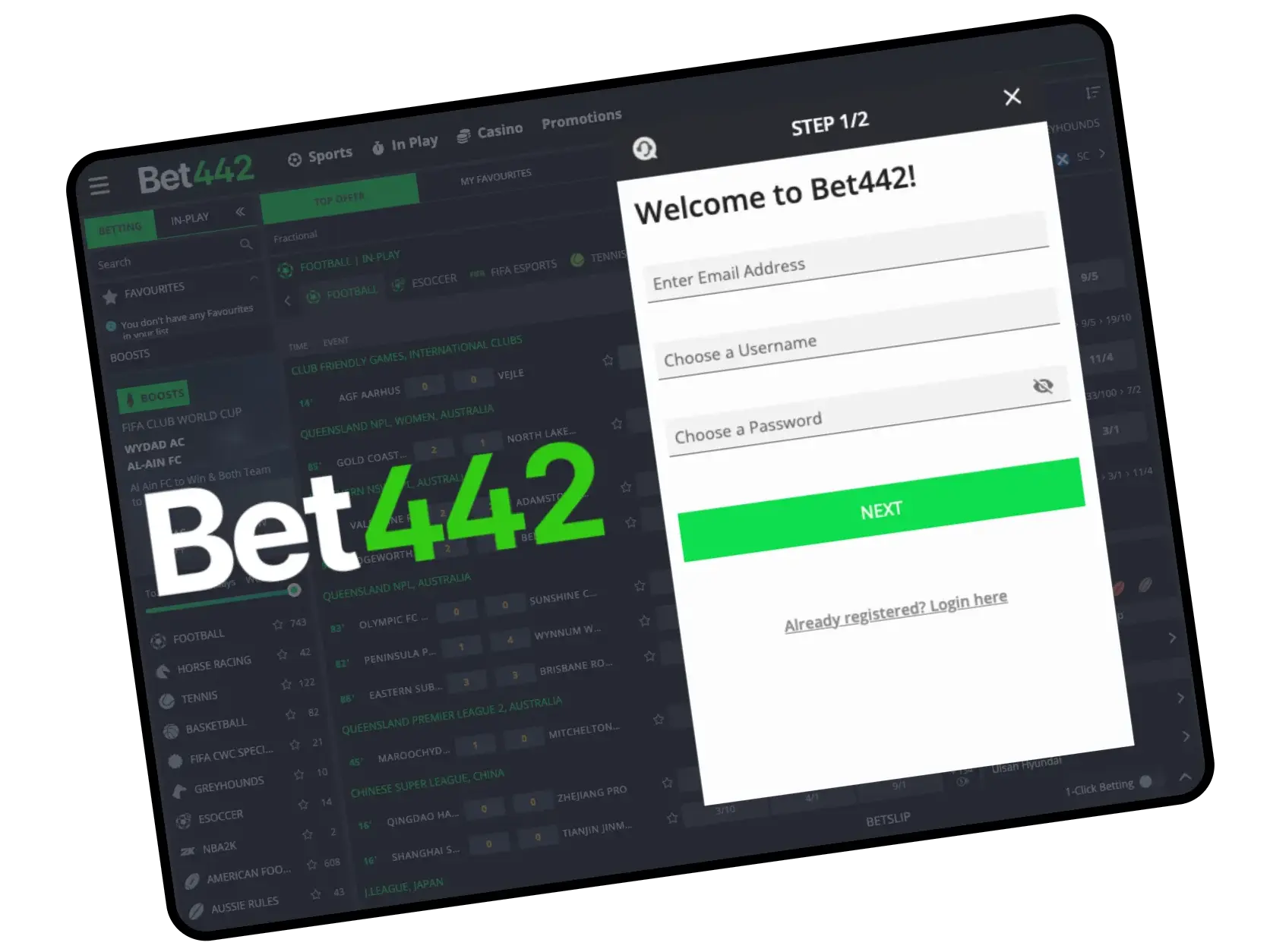 Bet442 Registration Form
